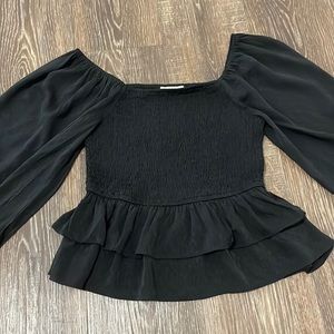 Altar’d State Black Flowy Top